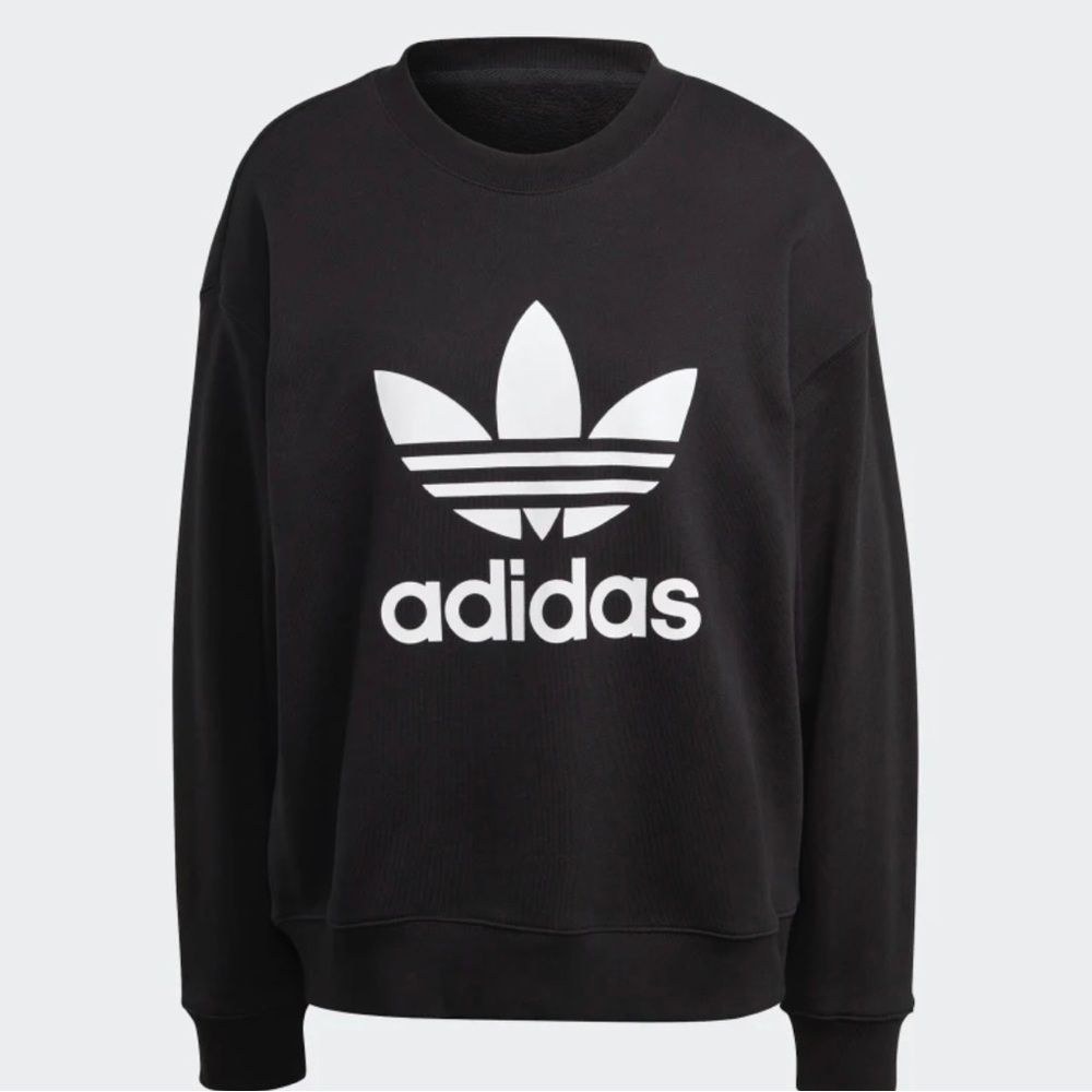 Adidas TREFOIL Crew Sweatshirt, Black, size S, Good condition